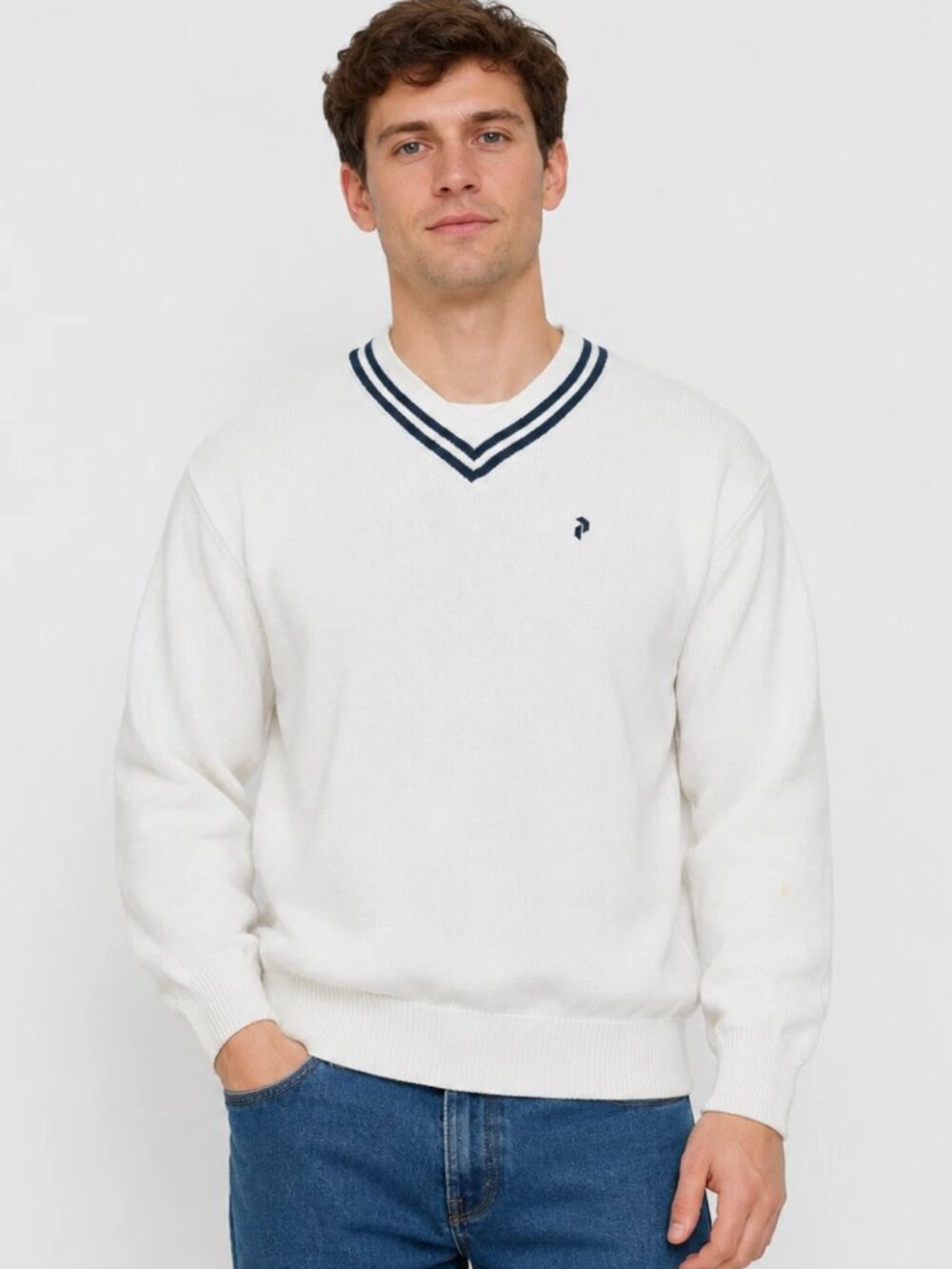 PeakPerformance Mens White Tennis Sweater Sz M